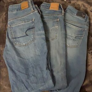 3 Pairs of American Eagle Jeans